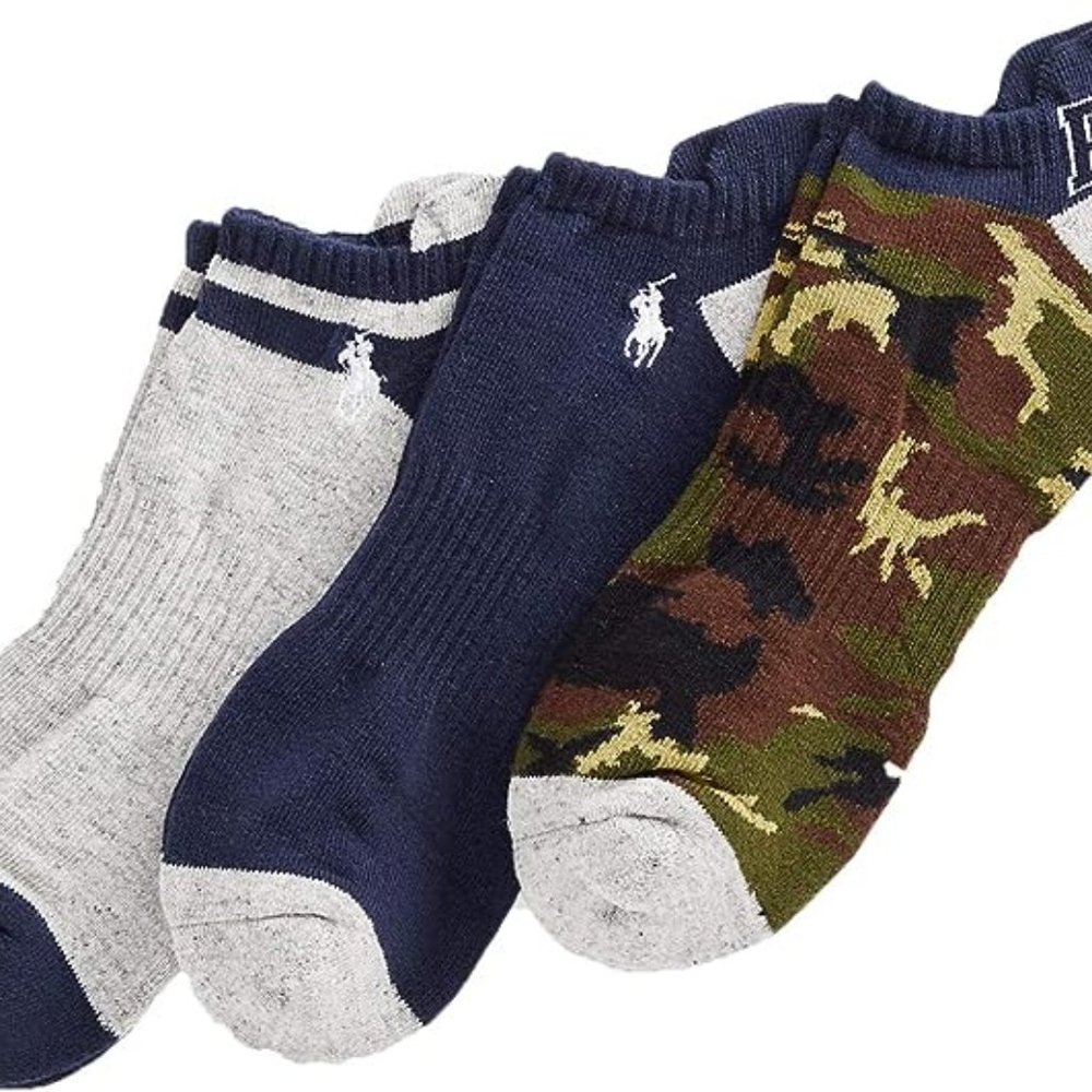 Polo Ralph Lauren Men's Camo Low-Cut Sock 3-Pack Size 10-13